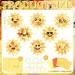 30PCS Sun Face Tissue Paper Suncatcher Craft Kit | DIY Stained Glass Window Art - Image 3
