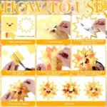 30PCS Sun Face Tissue Paper Suncatcher Craft Kit | DIY Stained Glass Window Art - Image 4
