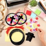 32 Christian Cross Suncatcher Craft Kits | DIY Stained Glass Window Art for VBS - Image 2