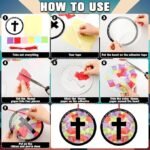 32 Christian Cross Suncatcher Craft Kits | DIY Stained Glass Window Art for VBS - Image 4