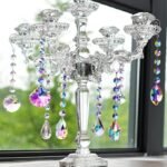 9 Pack Crystal Prism Suncatchers Rainbow Hanging Crystals with Colorful Bead Chains - Image 5