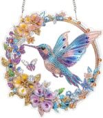 Bird Diamond Art Suncatcher Kit Crystal DIY Hanging Pendant Window Decor 7.6 Inch