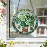 Leaf Acrylic Suncatcher Window Hanging Rainbow Decor for Living Room Balcony - Image 4