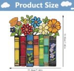 Book Hanging Diamond Art Suncatchers | Flower 5D Gem Art Window Decor Kit - Image 3