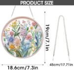 Flower Hanging Diamond Art Suncatcher Kit | Crystal Pearl Window Decor for Adults - Image 2
