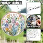 Flower Hanging Diamond Art Suncatcher Kit | Crystal Pearl Window Decor for Adults - Image 3