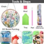 Flower Hanging Diamond Art Suncatcher Kit | Crystal Pearl Window Decor for Adults - Image 4