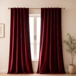 Dark Red Velvet Curtains | Custom Window Drapes | Luxury Room Curtains | Extra Long Panels | Bedroom Living Room Decor - Image 7