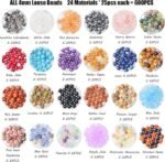 600PCS 4mm Natural Gemstone Beads Kit | Mixed Stone Spacer Beads with Thread & Needles - Image 2