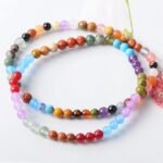 600PCS 4mm Natural Gemstone Beads Kit | Mixed Stone Spacer Beads with Thread & Needles - Image 4