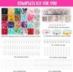 1587PCS Jewelry Making Kit with Crystal Beads, Pliers, Wire & Bracelet Supplies - Image 3