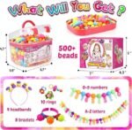 520+ Snap Pop Beads Jewelry Making Kit | Bracelet Necklace & Ring Craft Set for Girls - Image 2