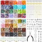 2278PCS Crystal Beads Jewelry Making Kit | 48 Colors for Bracelets Earrings & Rings