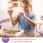 Wooden Bead Set with 220+ Beads | Kids Jewelry Making Kit for Ages 4+ - Image 6