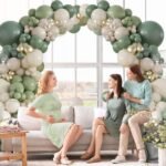 Sage Green Gold White Balloon Arch Kit | 132Pcs Balloons | Baby Shower, Bridal & Birthday Party Decor - Image 2
