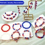 2290PCS Patriotic Heishi Beads Bracelet Kit | Red White Blue Jewelry Making Supplies - Image 5