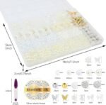 1178PCS Pearl Beads Jewelry Making Kit with Flower Rhinestone Beads for Bracelets & Necklaces - Image 4