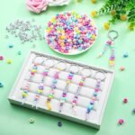 564PCS DIY Bead Keychain Kit with Letter Beads | Adjustable Key Chain Craft Set