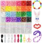24 Color Pony Beads Friendship Bracelet Kit with Letter & Heart Beads for Jewelry Making - Image 2
