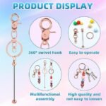 20PCS Rose Gold Beadable Keychain Kit | Metal Blank Bars for DIY Keychain Crafts - Image 3