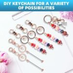 20PCS Rose Gold Beadable Keychain Kit | Metal Blank Bars for DIY Keychain Crafts - Image 5