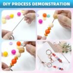 20PCS Rose Gold Beadable Keychain Kit | Metal Blank Bars for DIY Keychain Crafts - Image 4