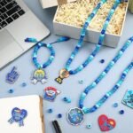 24 Set Father's Day Bead Necklace Craft Kit | DIY Wooden Pendant Jewelry Making Set - Image 4