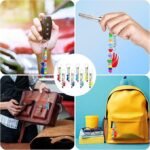 24 Set Father's Day DIY Keychain Craft Kit with Letter Beads & Tie Keyrings - Image 4