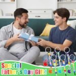 Father's Day Keychain Making Kit | 24 DIY Handprint Bead Crafts - Image 4