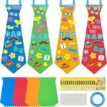 Father's Day Foam Tie Craft Kit | DIY "I Love You Dad" Necktie Set (24Pcs)