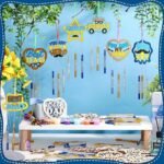 Father's Day Wind Chime Craft Kit | 30 Pack Wooden DIY Coloring Ornaments