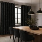 Black Velvet Blackout Curtains | Thick Light Blocking Drapes, Heat Insulation Panel - Image 7