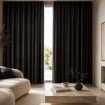 Black Velvet Blackout Curtains | Thick Light Blocking Drapes, Heat Insulation Panel - Image 5