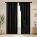 100% Blackout Curtain Panel | Modern Polyester Rod Pocket Drapes - Image 2