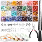 1660PCS Crystal Jewelry Making Kit with 28 Colors Beads | Ring Maker Set for Adults