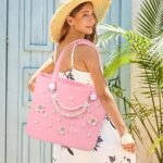18PCS Pearl Flower & Bow Bag Charms for Beach Tote Bags | Decorative Bag Accessories - Image 4