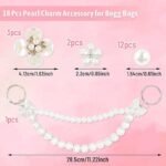 18PCS Pearl Flower & Bow Bag Charms for Beach Tote Bags | Decorative Bag Accessories - Image 5
