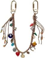 Braided Beaded Rope Keychain for Handbags | Chain Purse Charm Accessory for Women