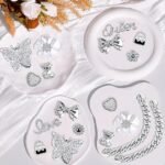 20PCS Pearl Butterfly Flower Bag Charms | Decorative Chain Accessories for Beach Tote Bags - Image 2