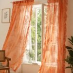 Cassandre Sheer Lace Curtain | Romantic Bedroom & Living Room Drapes | Orange Floral Ruffles | European And American Style - Image 7