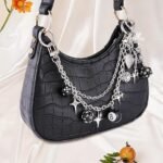 2PCS Vintage Punk Y2K Silver Bag Chain Charms for Handbags and Tote Bags - Image 3