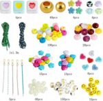 421PCS DIY Beaded Keychain Making Kit | Alphabet Beads Bag Charm Craft Supplies - Image 4