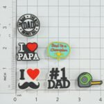 Dad Theme Shoe Charms Set | Father Gift PVC Charms with Tools, Drill & Heart Designs - Image 4