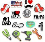Dad Theme Shoe Charms Set | Father Gift PVC Charms with Tools, Drill & Heart Designs - Image 5