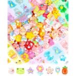 100PCS Kawaii Slime Charms | Assorted Resin Flatback Embellishments for Crafts