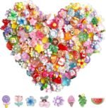 120PCS Mixed Color Resin Slime Charms | Flatback Embellishments for DIY Crafts