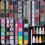 8 Box Nail Charms & Rhinestones Kit | Y2K Nail Gems with Multi Shape Flatback Crystals