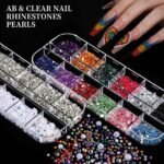 8 Box Nail Charms & Rhinestones Kit | Y2K Nail Gems with Multi Shape Flatback Crystals - Image 4