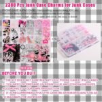 2380PCS Junk Phone Case Charms Kit: Bow, Star, Candy, Letter Beads DIY Decor - Image 4
