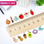 150PCS Enamel Bracelet Charms Gold Plated Silver Pendants for Jewelry Making - Image 3